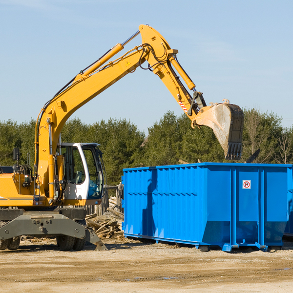 what size residential dumpster rentals are available in Belle WV